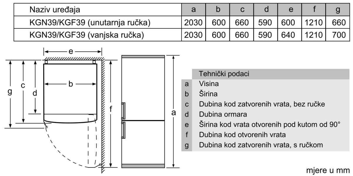 N 70 Samostojeći hladnjak sa zamrzivačem na dnu, staklena vrata 203 x 60 cm KG7393B40 KG7393B40-9