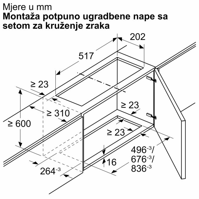 Dodatni pribor za nape Z54TR60X3 Z54TR60X3-9