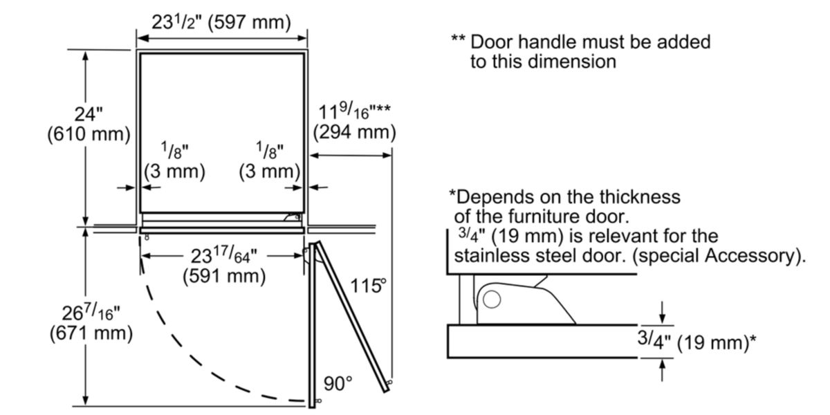 Freedom® Built-in Fridge Panel Ready T23IR905SP T23IR905SP-14