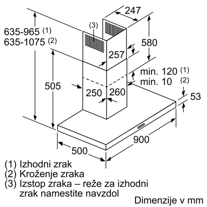 N 50 Stenska napa 90 cm Stainless steel D95BHM4N0 D95BHM4N0-5