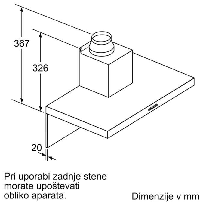 N 50 Stenska napa 90 cm Stainless steel D95BHM4N0 D95BHM4N0-8