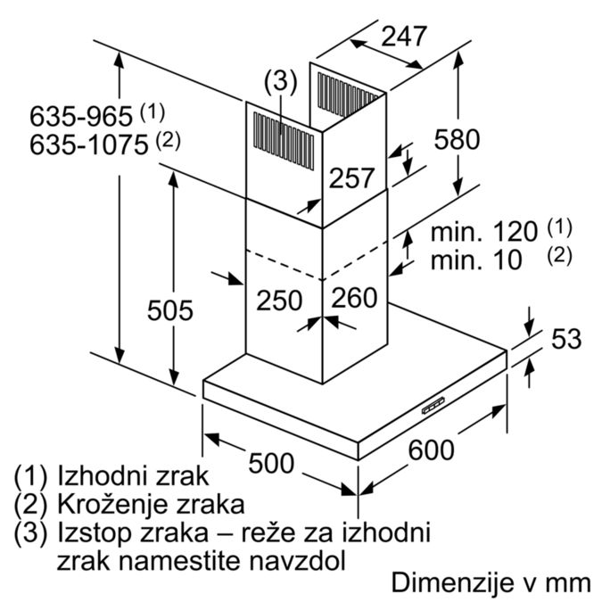 N 50 Stenska napa 60 cm Stainless steel D65BHM4N0 D65BHM4N0-7