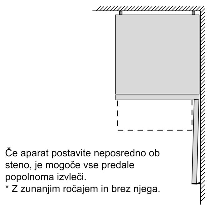 N 70 Prostostoječi hladilnik z zamrzovalnikom spodaj 203 x 60 cm Stainless steel (with anti-fingerprint) KG7393I30 KG7393I30-5