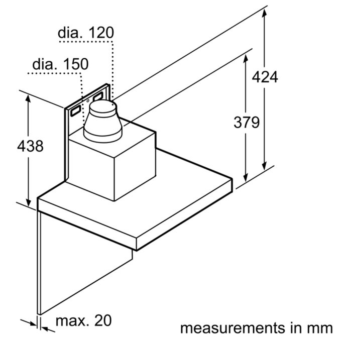 iQ700 wall-mounted cooker hood 90 cm Stainless steel LC91BUR50B LC91BUR50B-7