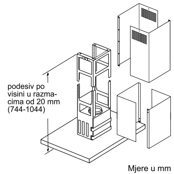 N 70 Otočna napa 90 cm Stainless steel I96BMP5N0 I96BMP5N0-6
