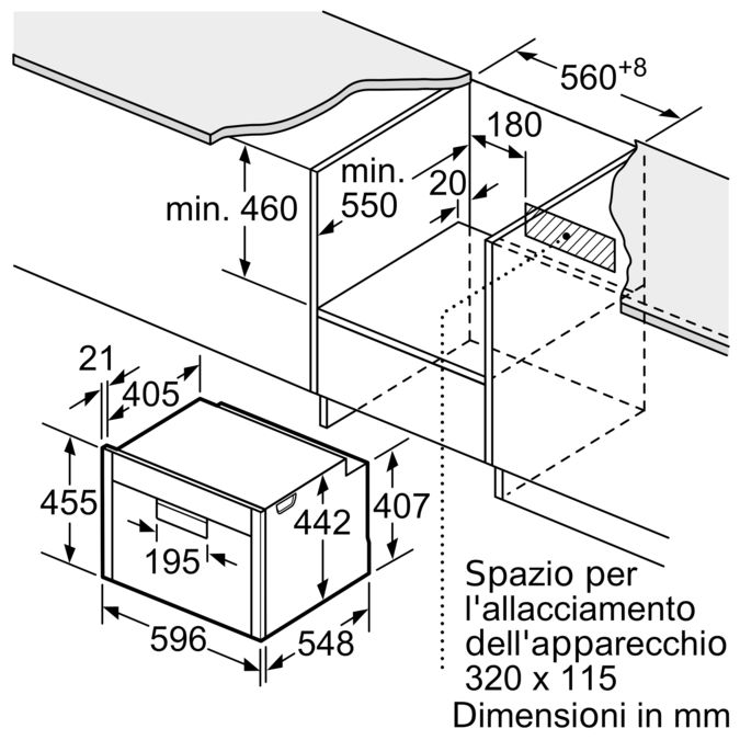N 90 Forno compatto a vapore da incasso 60 cm Acciaio inox C88FT28N0 C88FT28N0-9