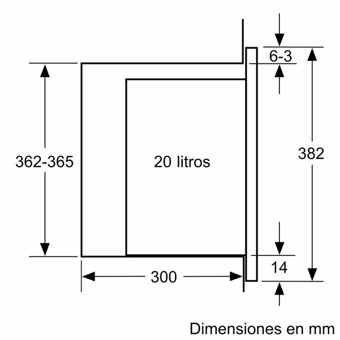 Microondas integrable Cristal negro - acero inox 3CP4002X0 3CP4002X0-5