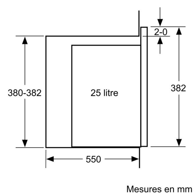 iQ300 Micro-ondes intégrable 60 x 38 cm Inox BE550LMR0 BE550LMR0-7