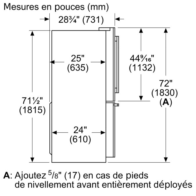 Freedom® Réfrigérateur à portes françaises congélateur en bas 36'' Professional Acier inox T36FT820NS T36FT820NS-8