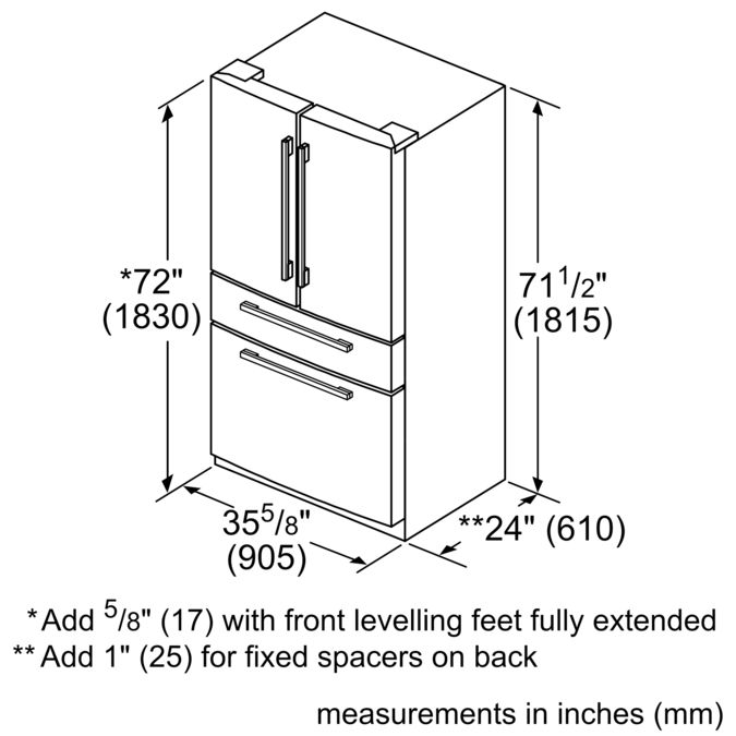 Freedom® French Door Bottom Mount 36'' Masterpiece® Stainless Steel T36FL810NS T36FL810NS-15