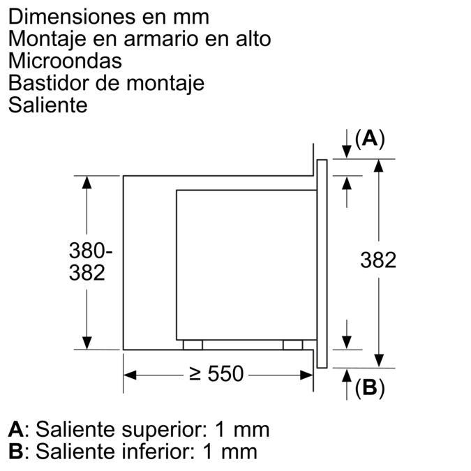 Microondas integrable Blanco 3WMB1918 3WMB1918-5