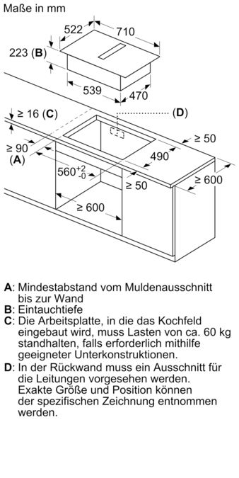 | Hausgeräte (Induktion) mit Siemens Kochfeld DE ED711FQ15E Dunstabzug