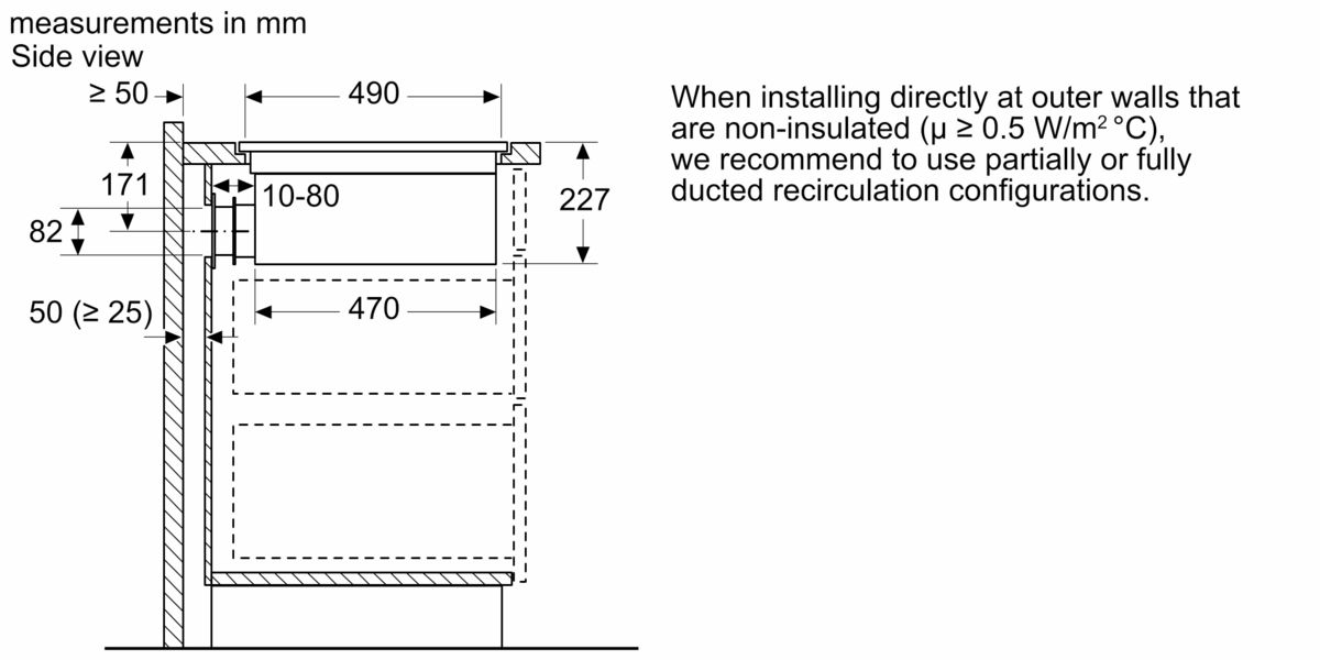 N 90 Induction hob with integrated ventilation system 80 cm flush mount T58PL6EX2 T58PL6EX2-20