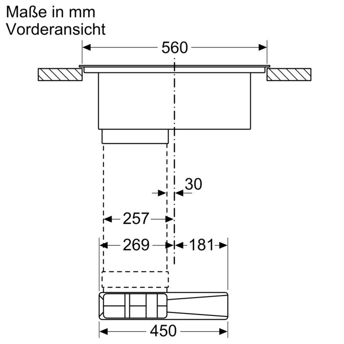 iQ500 Kochfeld mit Dunstabzug (Induktion) 70 cm Rahmenlos aufliegend ED711FQ15E ED711FQ15E-15