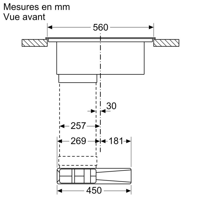 iQ300 Table induction aspirante 60 cm sans cadre EH611BE15E EH611BE15E-16