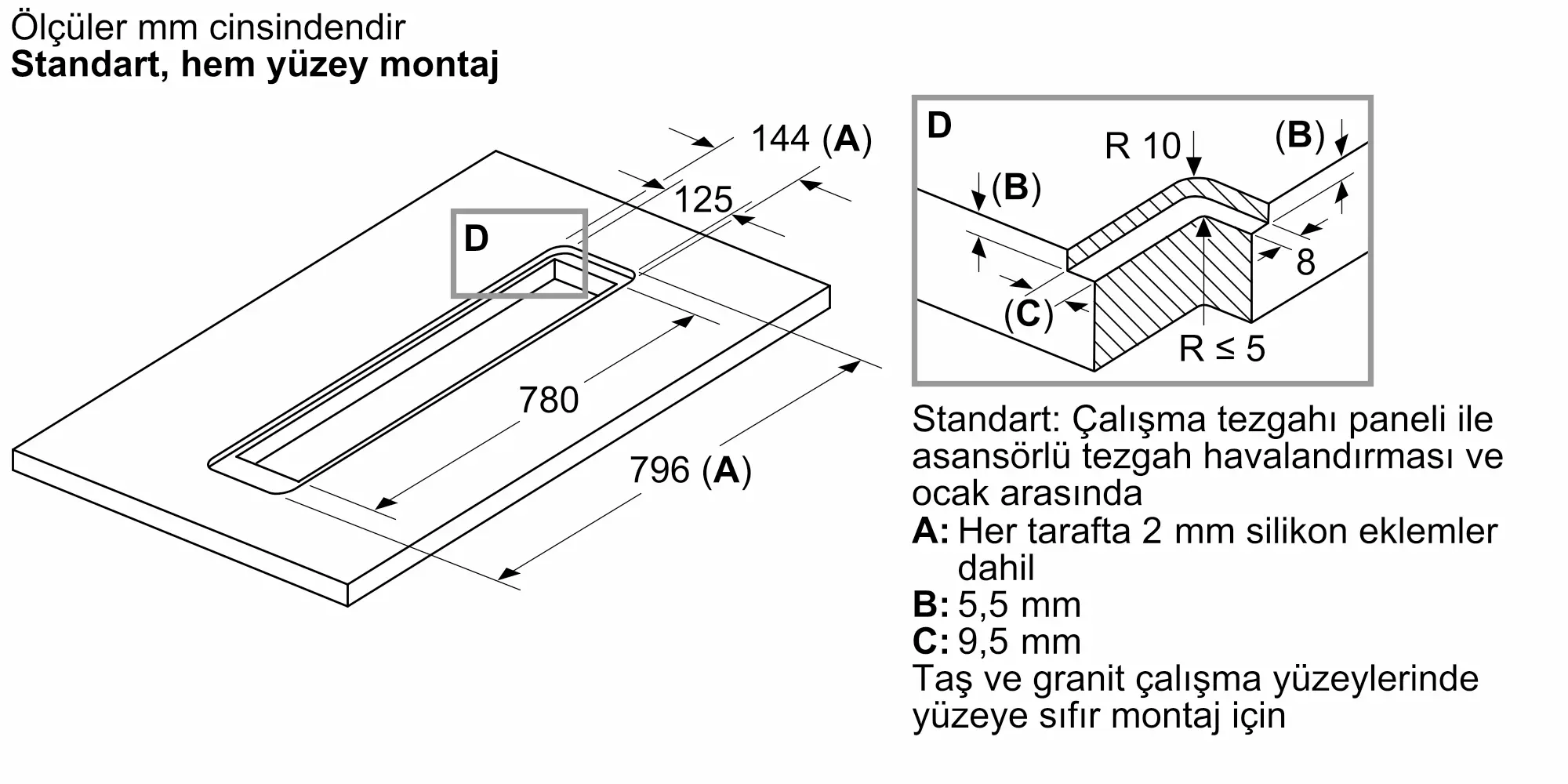 LD88WMM65 Tezgaha Entegre Davlumbaz | Siemens Ev Aletleri