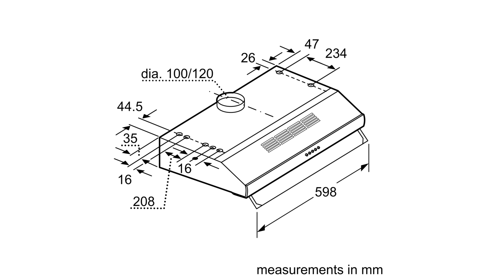 Siemens Lu16150gb Built Under Cooker Hood