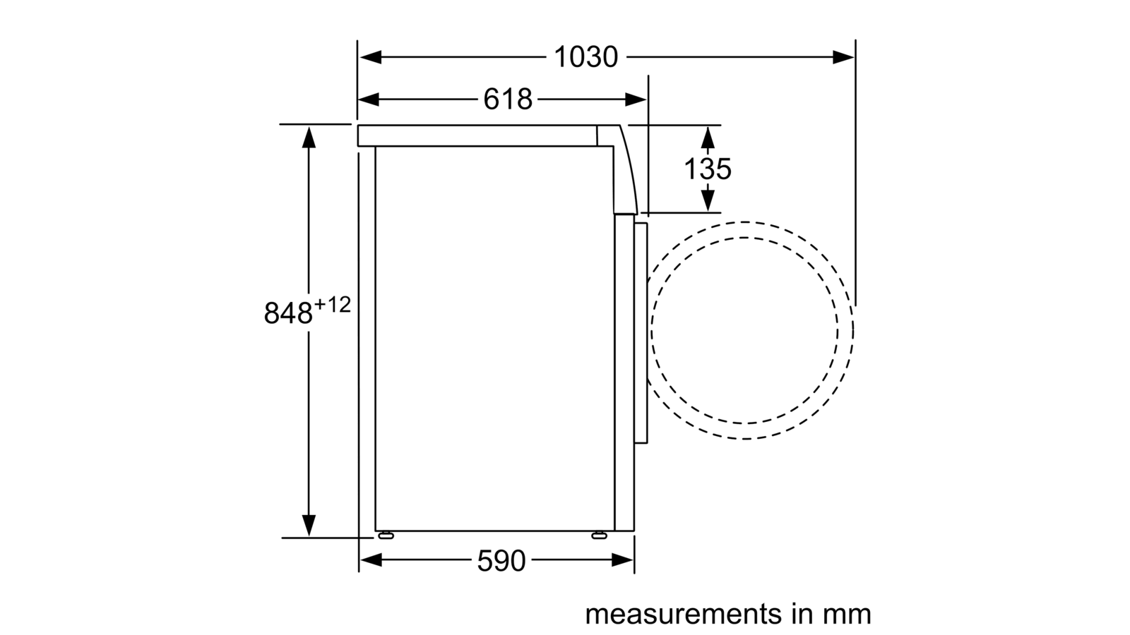 siemens dishwasher size