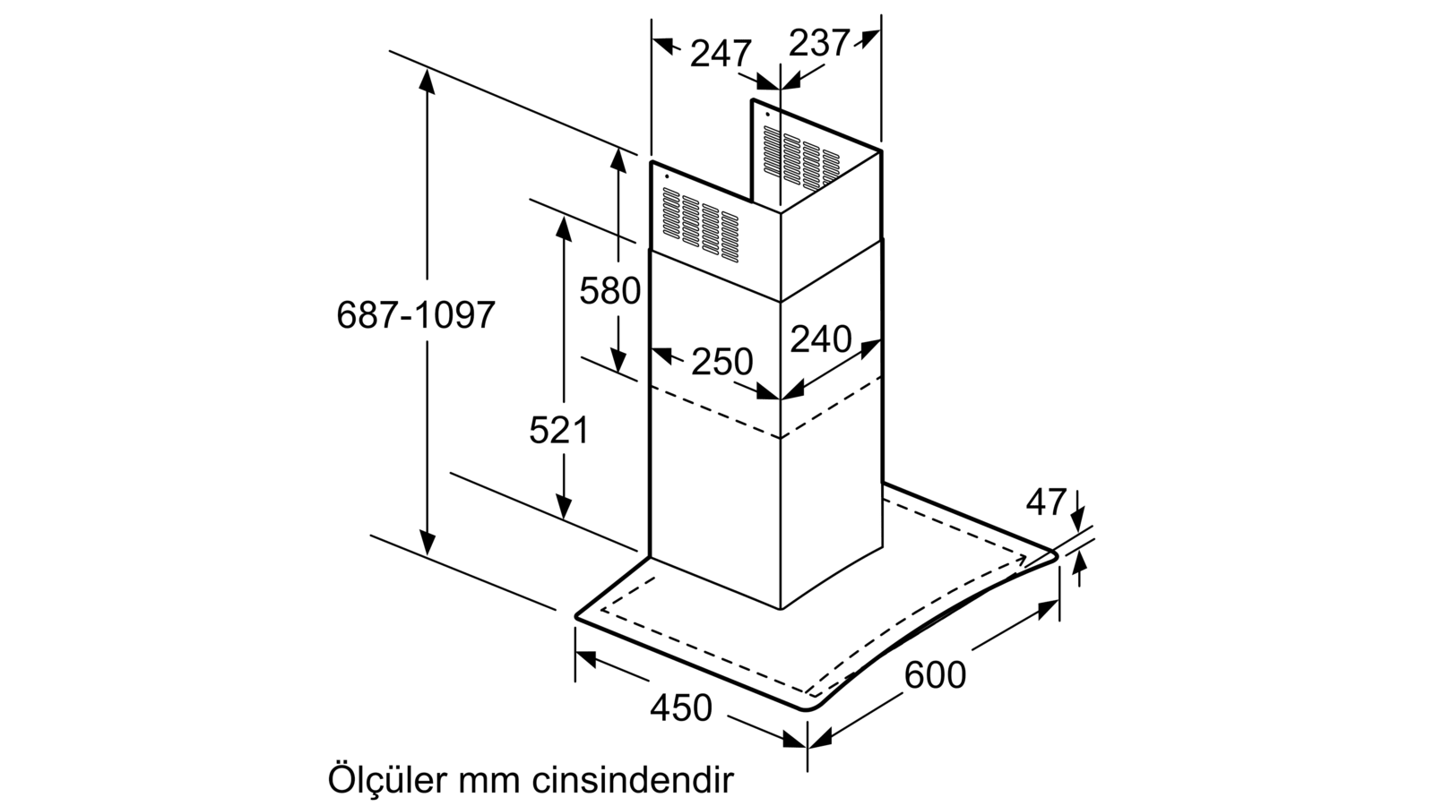 Profilo Dvx6e660 Duvar Tipi Davlumbaz