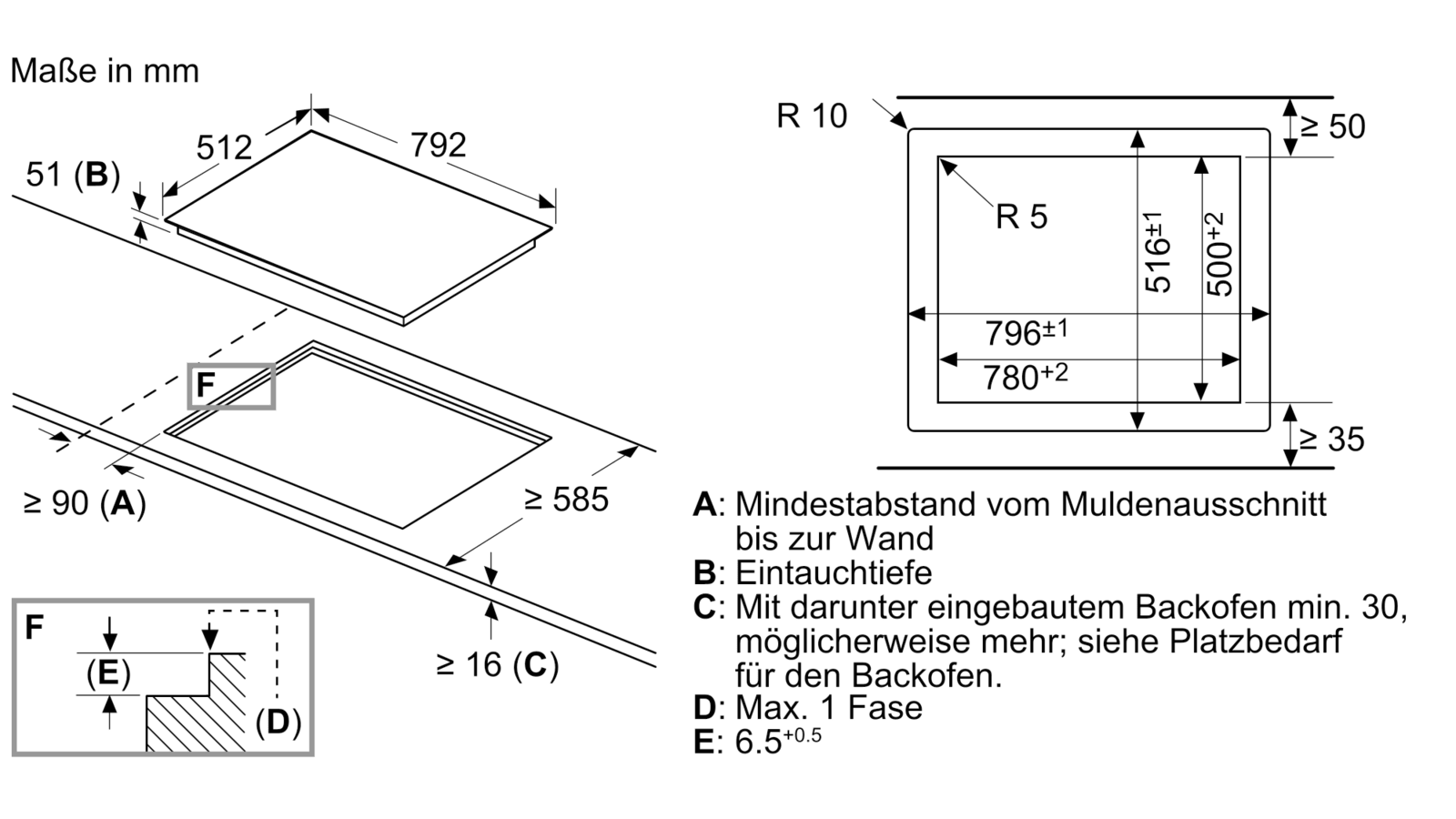 SIEMENS ET801LMP1D Elektrokochfeld SIEMENS 00248377 Einbaurahmen 80 cm