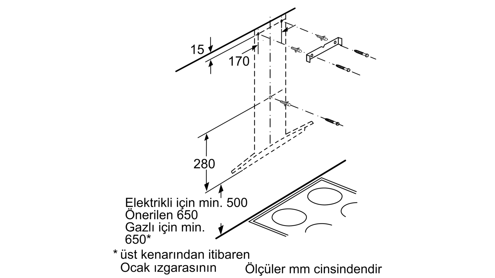 Profilo Dvx6e660 Duvar Tipi Davlumbaz