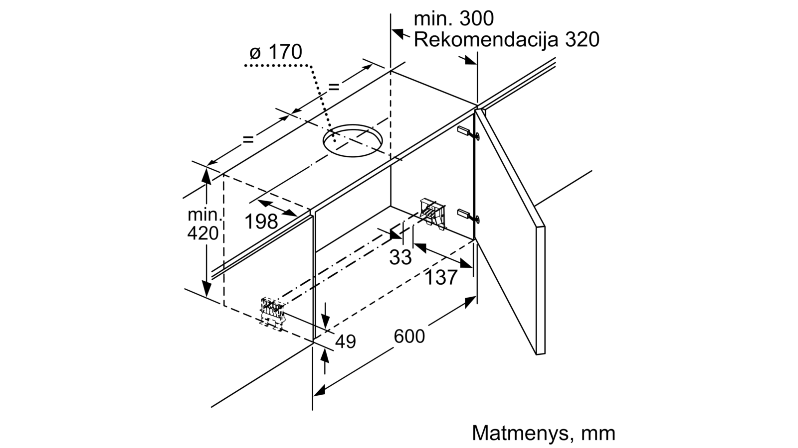 Neff D46ml54x0 Istraukiamasis Gartraukis