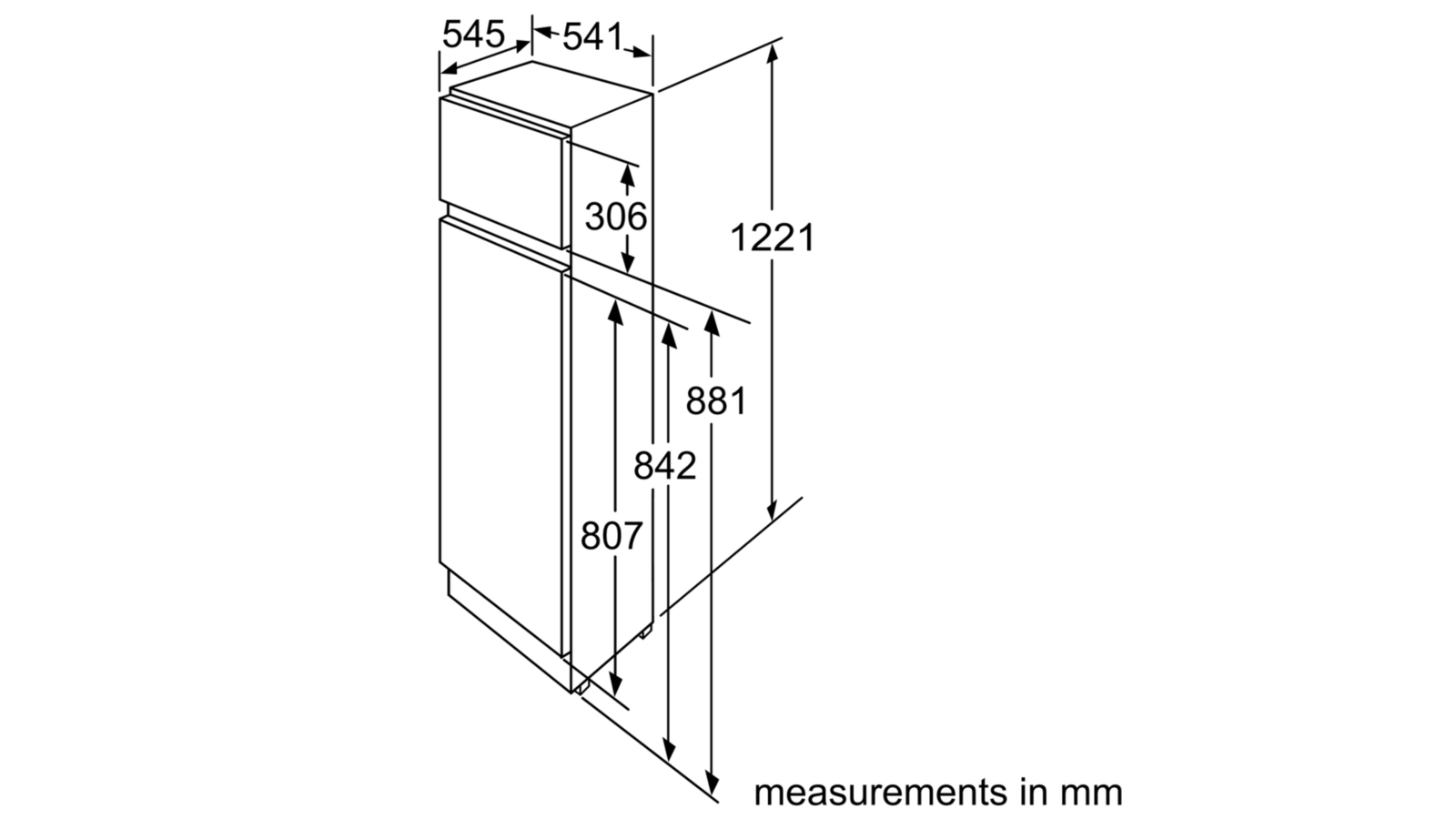 Neff K1654x6 Kt 434 A1 Integrierte Kuhl Gefrierkombination