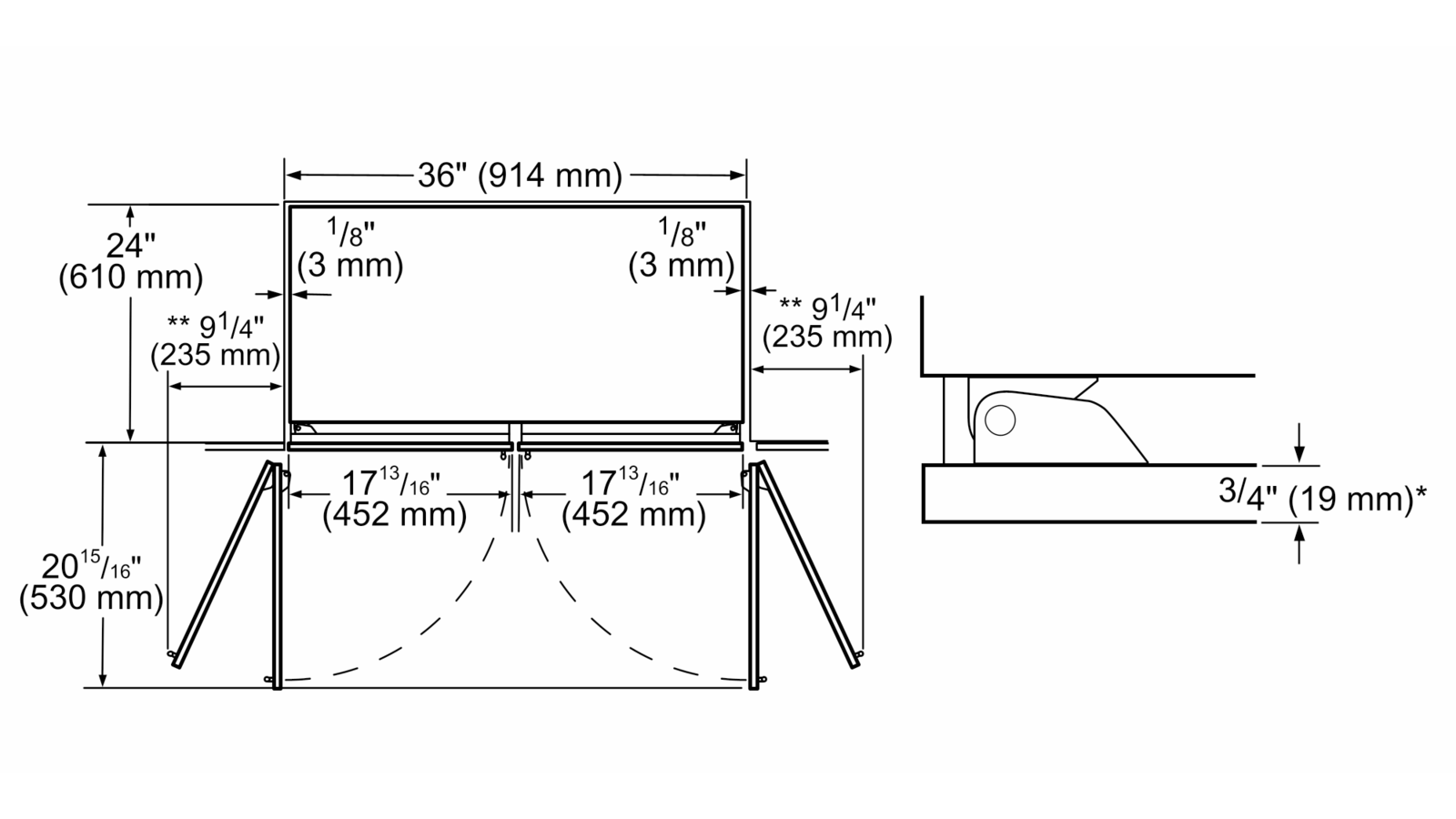 Siemens Ci36tp02 מקרר בנוי עם מקפיא תחתון