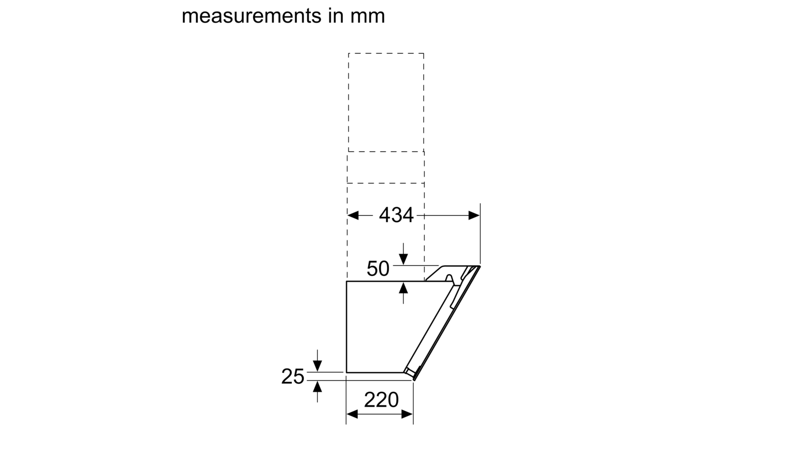 Neff D65iee1s0b Wall Mounted Cooker Hood