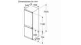 Frigorífico combi  integrable 193.5 x 55.8 cm Sistema de integración de puerta fija 3KID834F 3KID834F-7