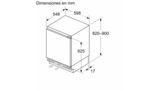 Frigorífico bajo encimera 82 x 60 cm Sistema de integración de puerta fija 3KUE037S 3KUE037S-8