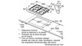 Placa de gas 60 cm Acero 3EFX395B 3EFX395B-2
