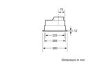 iQ100 canopy cooker hood 53 cm Silver metallic LB23364 LB23364-5