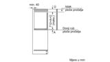N 50 Ugradbena vertikalna ledenica 71.2 x 55.8 cm flat hinge GI1113FE0 GI1113FE0-7