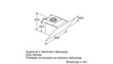 N 50 Stenska napa 90 cm prozorno steklo s črnim tiskom D95IMM1G0 D95IMM1G0-11