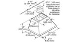 Professional wall-mounted cooker hood, pyramid design 36'' Acier inox HPCN36WS HPCN36WS-6