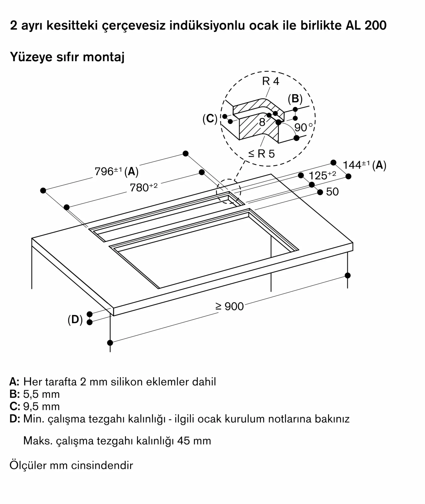 AL200180 Masa havalandırması | GAGGENAU TR