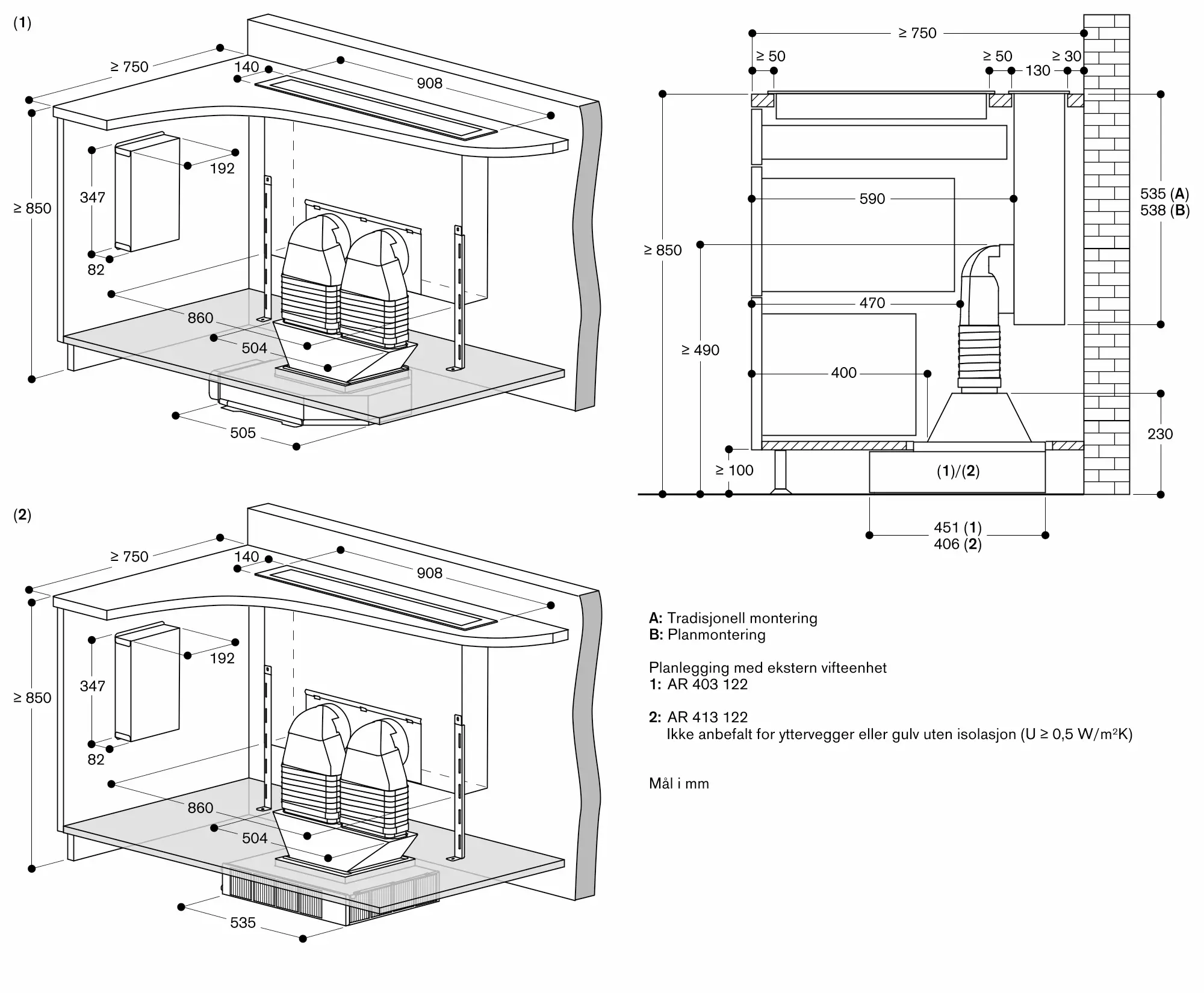 AL400192 Benkeventilasjon | GAGGENAU NO
