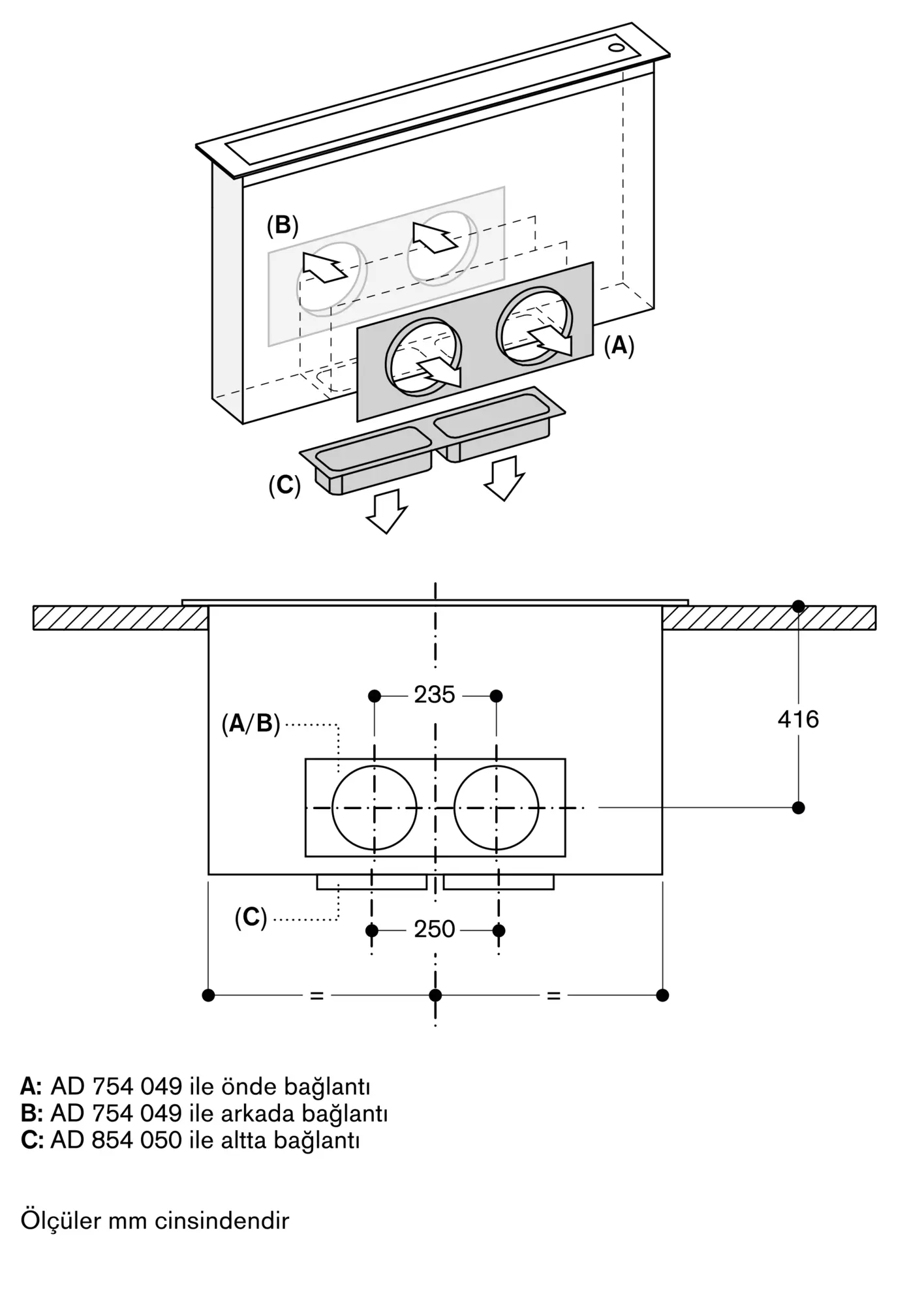 AL400192 Masa havalandırması | GAGGENAU TR