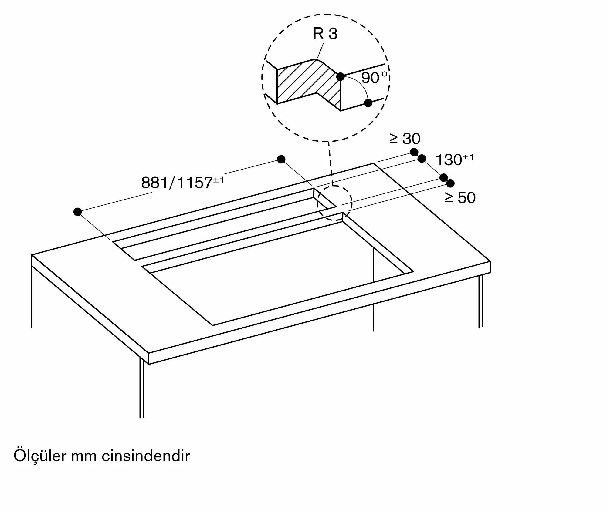 AL400192 Masa havalandırması | GAGGENAU TR