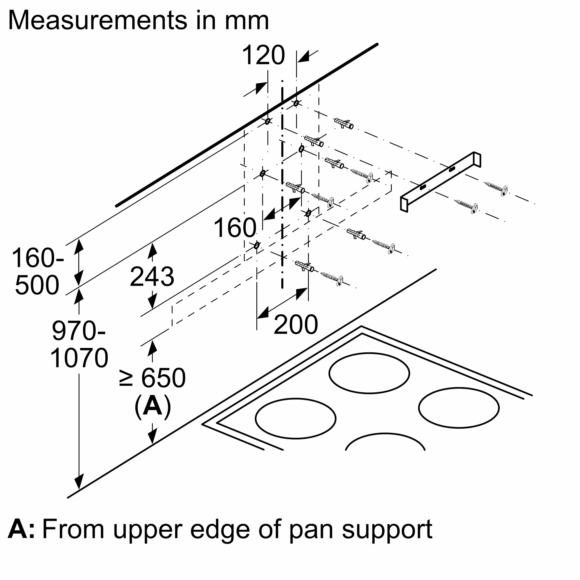 Series 4 Wall-mounted cooker hood 90 cm Stainless steel