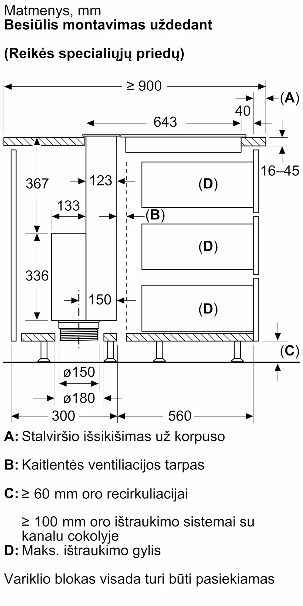 I88WMM1S7 Į stalviršį įleidžiamas gartraukis | NEFF LT