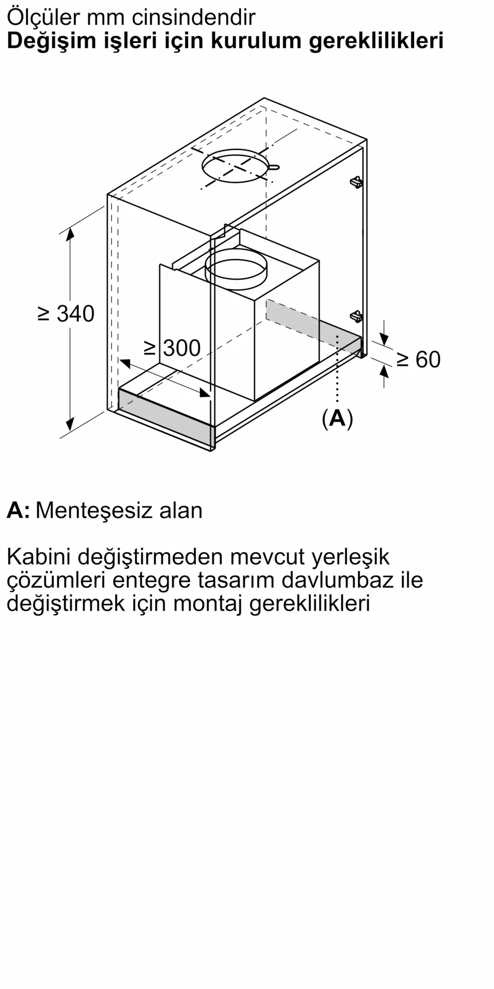 LJ85BCC60 Tam entegre davlumbaz | Siemens Ev Aletleri