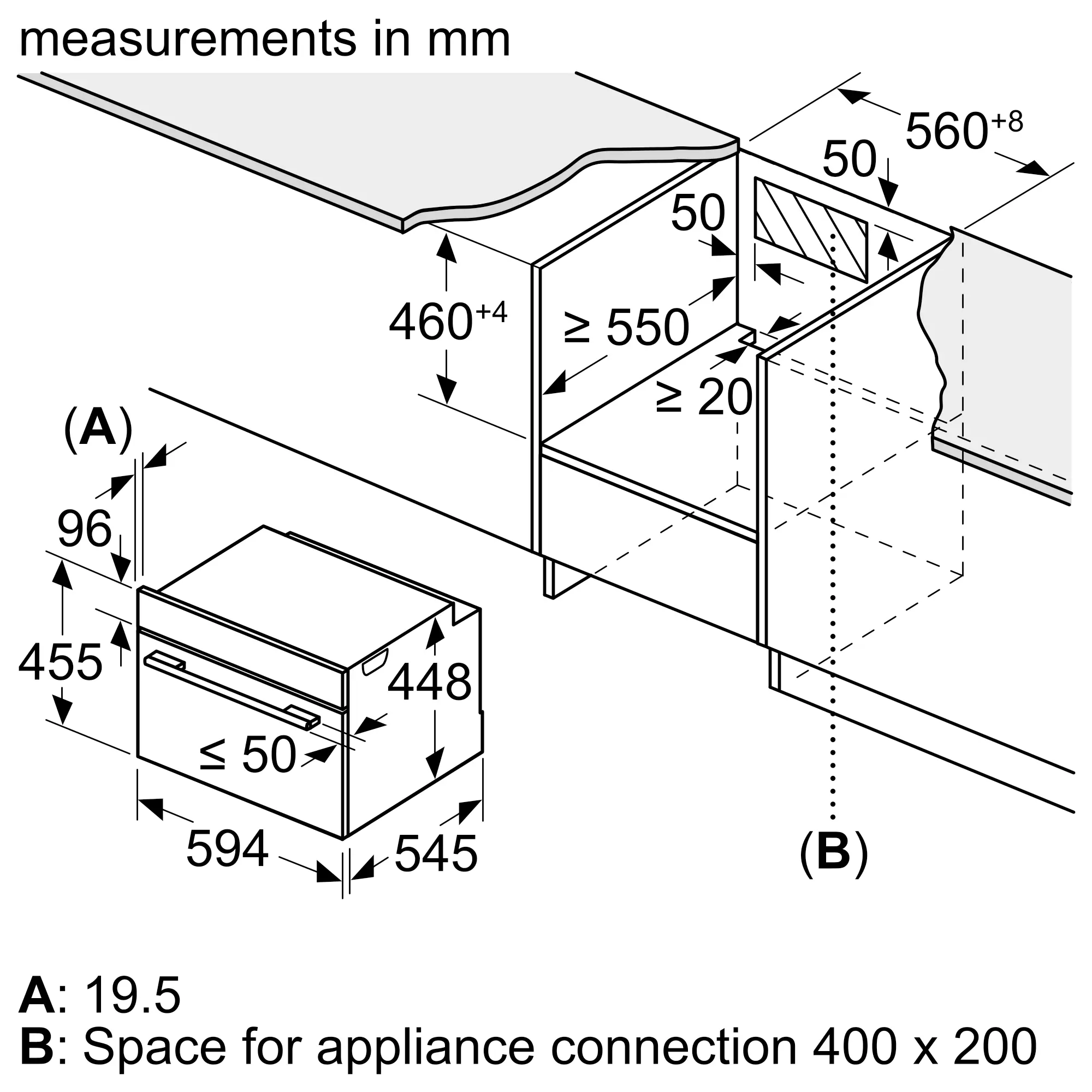 COA565GS0A Built-in compact microwave with steam function | BOSCH NZ
