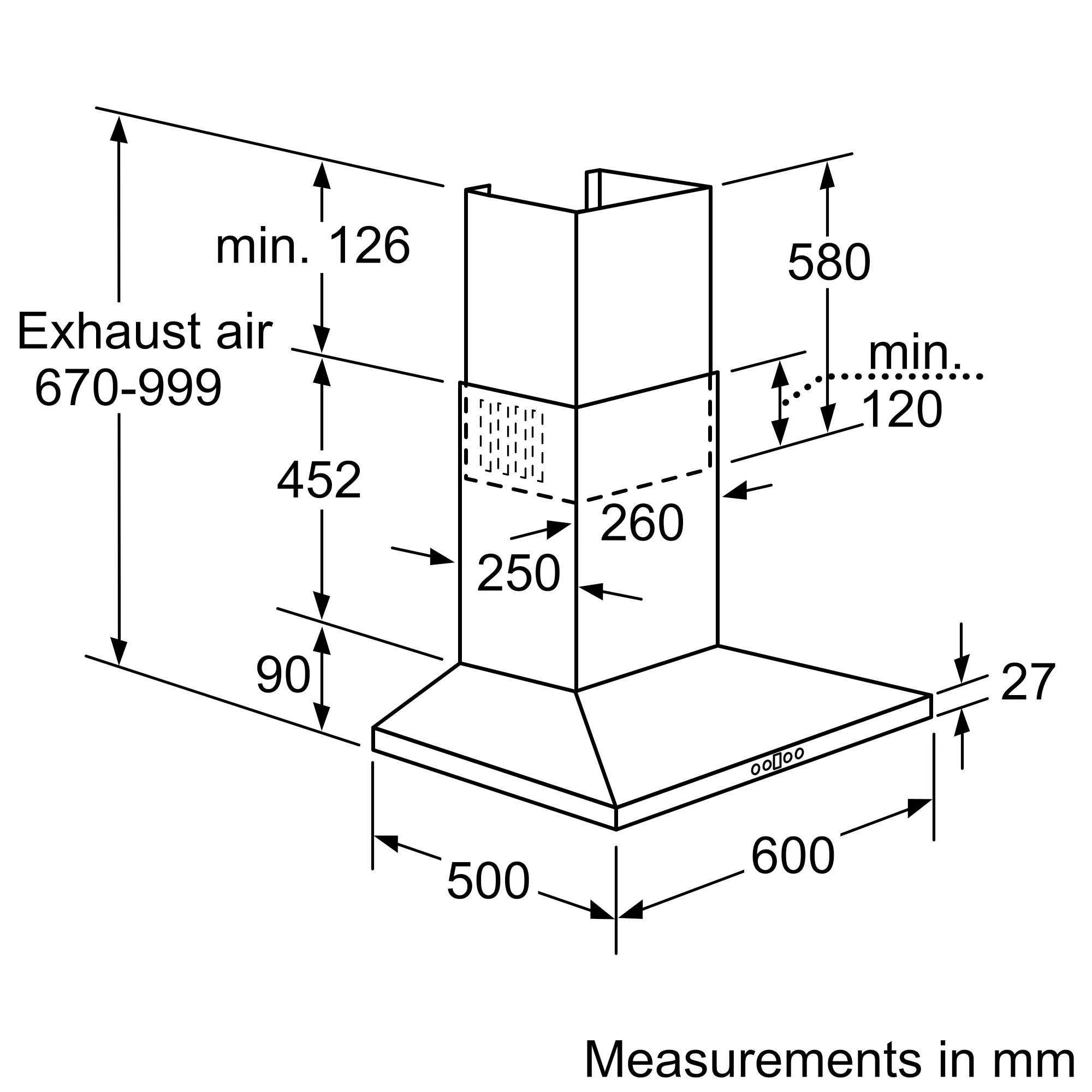 DWW063651 wallmounted cooker hood BOSCH AE