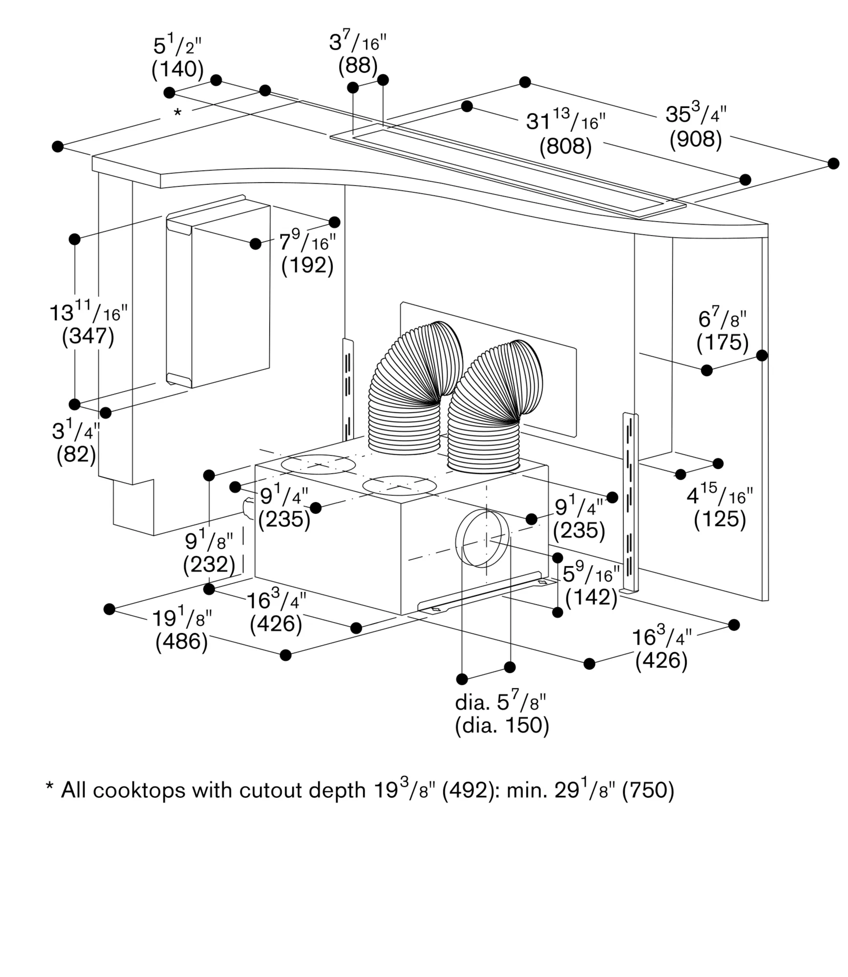 AL400791 Backsplash ventilation | GAGGENAU US
