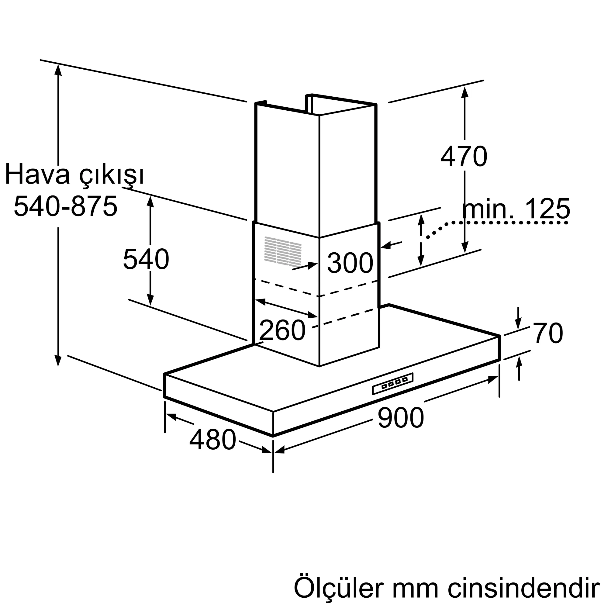 Lunaページ LC954BA30 Duvar Tipi Davlumbaz | Siemens Ev Aletleri