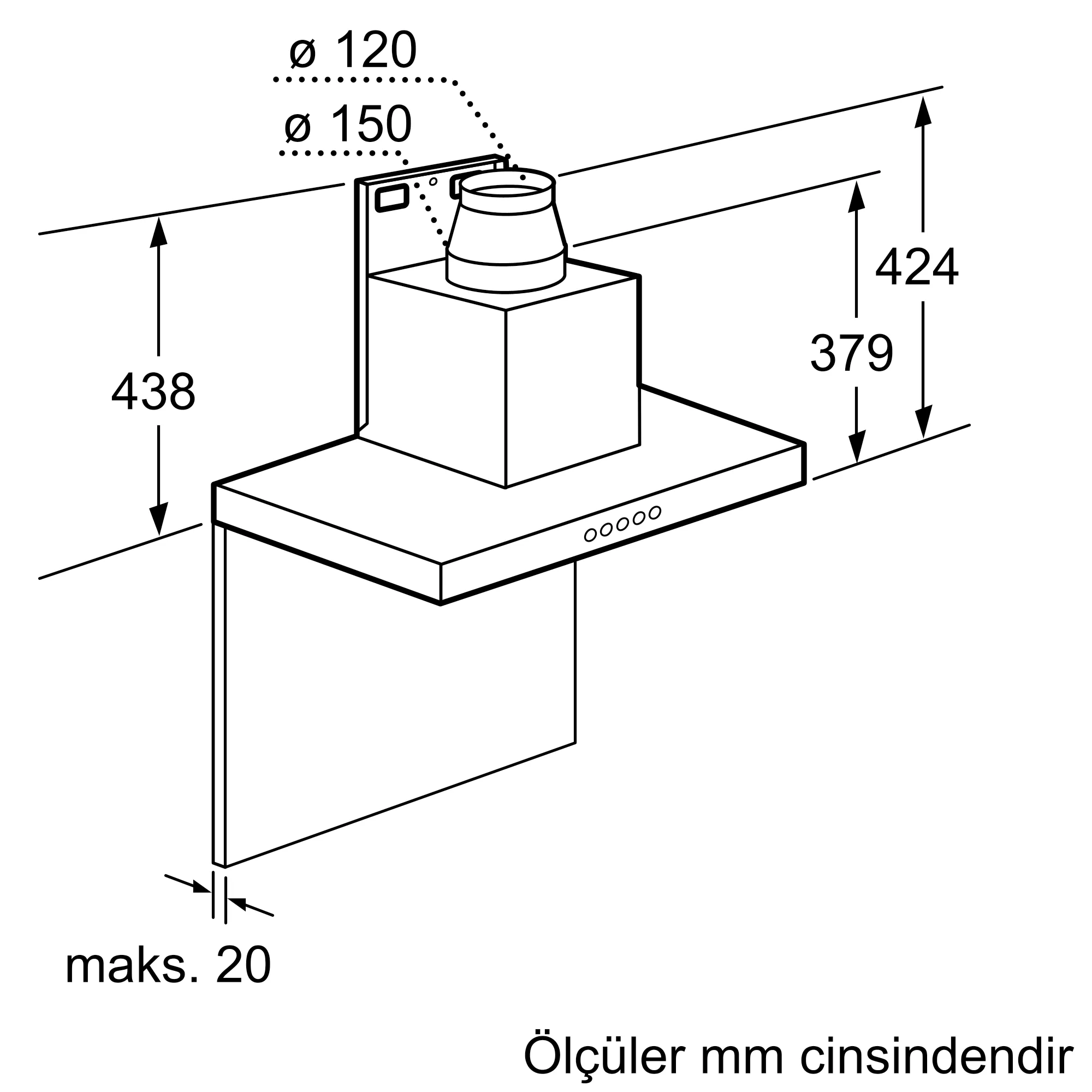 孔柏基 LC98BD542T Duvar Tipi Davlumbaz | Siemens Ev Aletleri