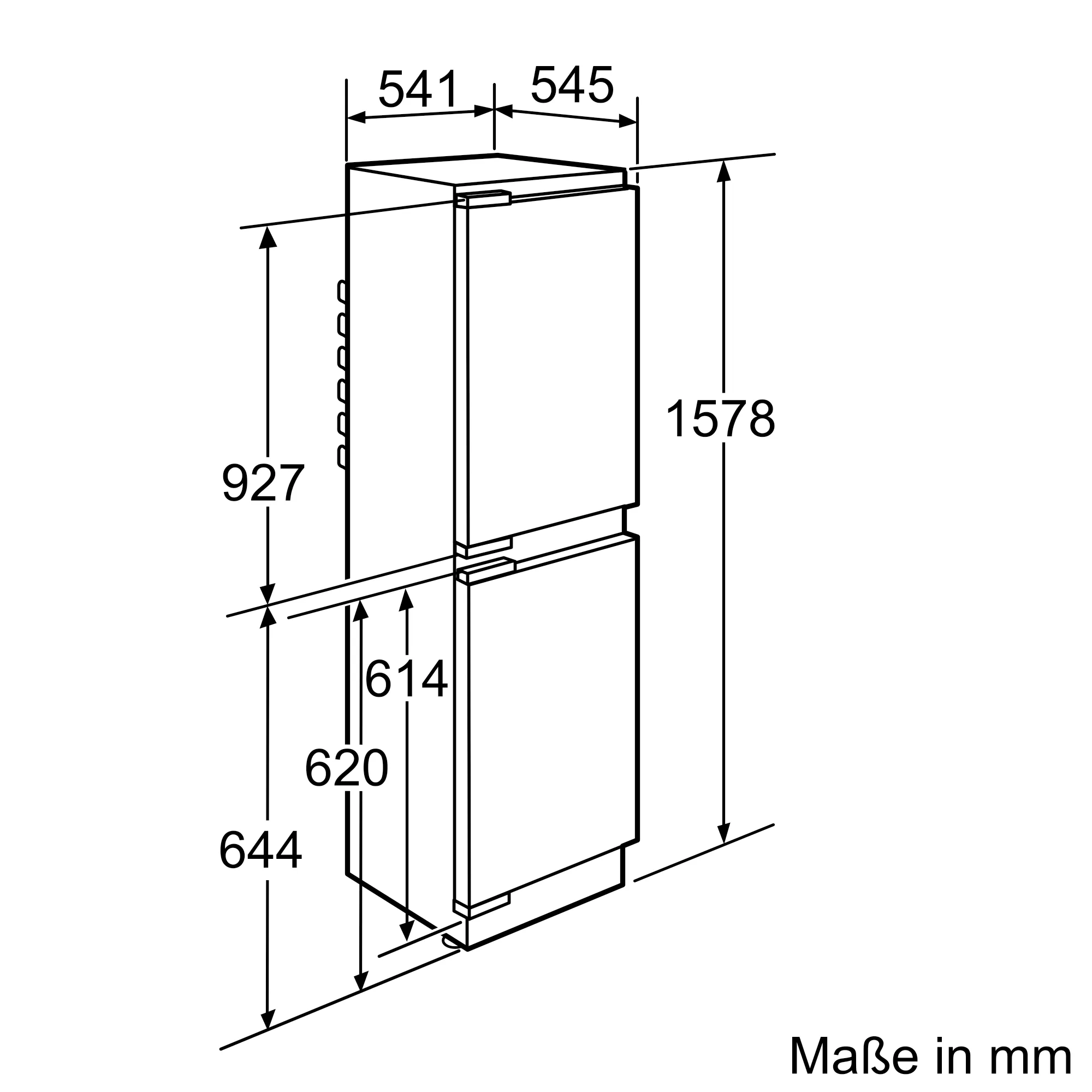 K9614X8 built-in fridge-freezer with freezer at bottom | NEFF