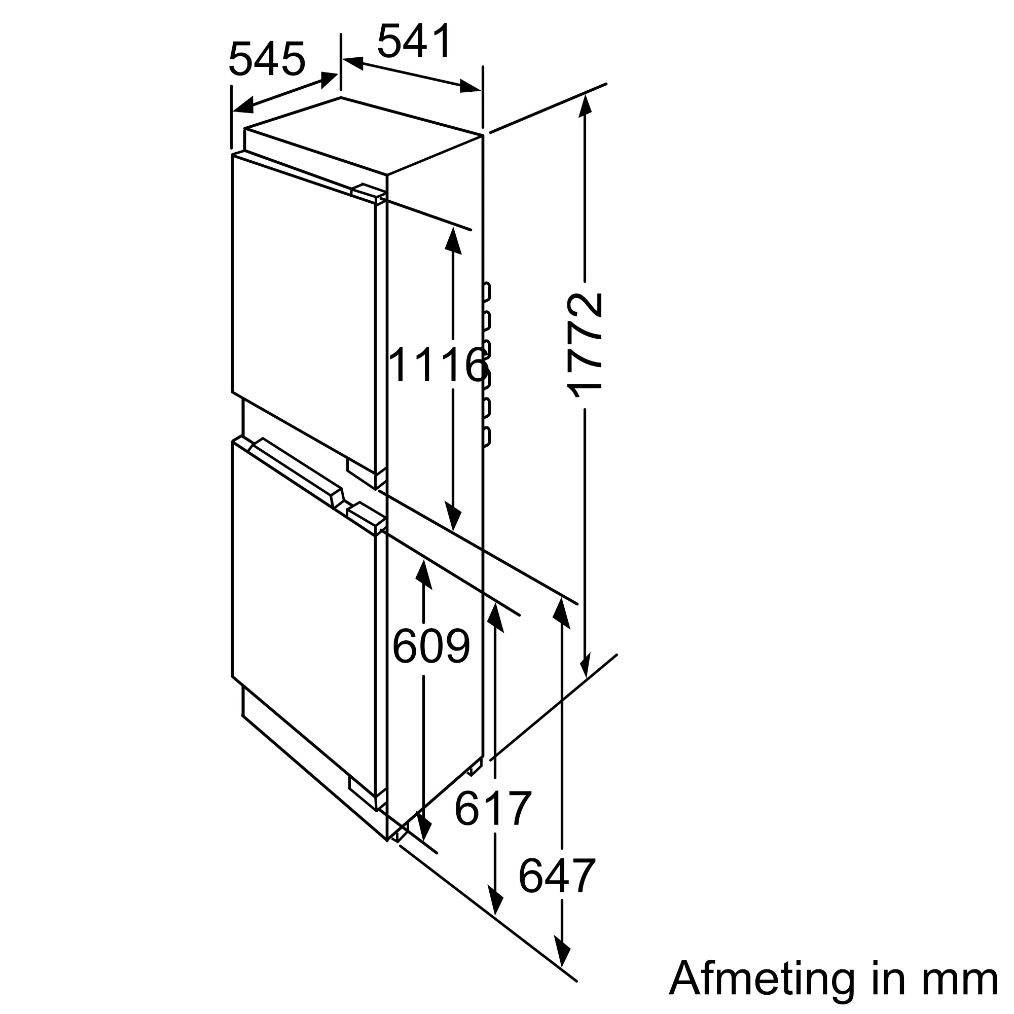 K8524X2 built-in fridge-freezer with freezer at bottom | NEFF NL